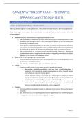 Samenvattingen Spraak - therapie &vert; SKS &plus; verworven stoornissen &vert; Hoorcolleges &plus; cursus
