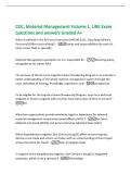 CDC&comma; Materiel Management Volume 1&comma; URE Exam&NewLine;questions and answers Graded A&plus;