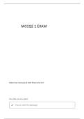 MCCQE PRACTICE - REVERSE QUESTIONS AND CORRECT ANSWERS