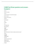 CD480 Test 2Exam questions and answers&NewLine;Graded A&plus;&NewLine;Neurons&NewLine;found in cns and pns&NewLine;neurons&NewLine;transmit informstion via electrochemical signals&NewLine;parts of a neuron&NewLine;dendrites&comma; som