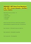 2026&sol;2027 CMT Exam Prep Questions&NewLine;with 100&percnt; Correct Answers &vert; Verified &vert;&NewLine;Latest Update