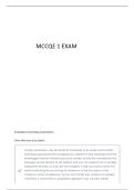 MCCQE1 PUBLIC HEALTH QUESTIONS AND CORRECT ANSWERS