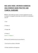 NSG 6005 WEEK 3 REVISION HANDBOOK&NewLine;2026 EVIDENCE BASED PRACTICE AND&NewLine;CLINICAL GUIDELINES