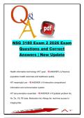 NSG 3180 Exam 2 2026 &ndash; Health Information Technology&comma; Health Promotion&comma; Leadership&comma; and Communication Nursing