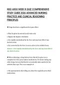 NSG 6005 WEEK 8 QUIZ COMPREHENSIVE&NewLine;STUDY GUIDE 2026 ADVANCED NURSING&NewLine;PRACTICE AND CLINICAL REASONING&NewLine;PRINCIPLES