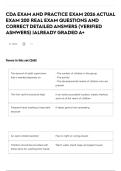 CDA EXAM AND PRACTICE EXAM 2026 ACTUAL EXAM 200 REAL EXAM QUESTIONS AND CORRECT DETAILED ANSWERS &lpar;VERIFIED ASNWERS&rpar; &vert;ALREADY GRADED A&plus;