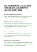 NSG 6005 WEEK 8 QUIZ CONCEPT REVIEW&NewLine;GUIDE 2026 CARE MANAGEMENT AND&NewLine;ADVANCED CLINICAL SKILLS