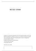 MCCQE QUESTIONS AND CORRECT ANSWERS