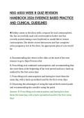 NSG 6005 WEEK 8 QUIZ REVISION&NewLine;HANDBOOK 2026 EVIDENCE BASED PRACTICE&NewLine;AND CLINICAL GUIDELINES