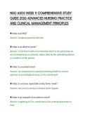 NSG 6005 WEEK 9 COMPREHENSIVE STUDY&NewLine;GUIDE 2026 ADVANCED NURSING PRACTICE&NewLine;AND CLINICAL MANAGEMENT PRINCIPLES