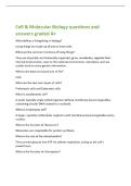 Cell & Molecular Biology questions and&NewLine;answers graded A&plus;