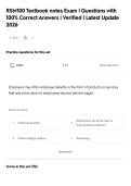 RSM100 Textbook notes Exam &vert; Questions with&NewLine;100&percnt; Correct Answers &vert; Verified &vert; Latest Update&NewLine;2026