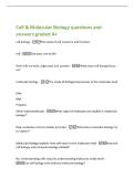 Cell & Molecular Biology questions and&NewLine;answers graded A&plus;