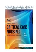 Sole&rsquo;s Introduction to Critical Care Nursing 9th Edition Test Bank - Makic & Morata - Q&A with Rationales&NewLine;