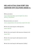 NSG 6430 ACTUAL EXAM SCRIPT 2026&NewLine;QUESTIONS WITH SOLUTIONS GRADED A&plus;