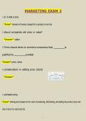 Marketing Exam 3 Questions & Answers 2025&sol;2026 &vert; Study Guide &vert; Marketing Principles&comma; Strategy & Consumer Behavior Review &vert; Verified A&plus;