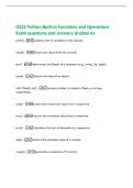 D522 Python Built-in Functions and Operations&NewLine;Exam questions and answers Graded A&plus;