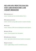 NSG 6998 APEA PREDICTOR EXAM 2026&NewLine;STUDY GUIDE REVISION SHEET CORE&NewLine;CONCEPT BREAKDOWN