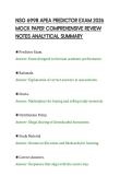 NSG 6998 APEA PREDICTOR EXAM 2026&NewLine;MOCK PAPER COMPREHENSIVE REVIEW&NewLine;NOTES ANALYTICAL SUMMARY