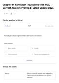 Chapter 14 RSM Exam &vert; Questions with 100&percnt;&NewLine;Correct Answers &vert; Verified &vert; Latest Update 2026