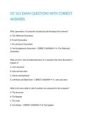 IST 101 EXAM QUESTIONS WITH CORRECT ANSWERS