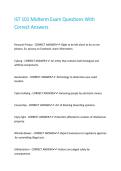 IST 101 Midterm Exam Questions With Correct Answers&period;