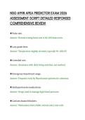 NSG 6998 APEA PREDICTOR EXAM 2026&NewLine;ASSESSMENT SCRIPT DETAILED RESPONSES&NewLine;COMPREHENSIVE REVIEW