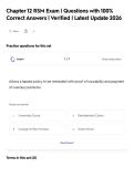 Chapter 12 RSM Exam &vert; Questions with 100&percnt;&NewLine;Correct Answers &vert; Verified &vert; Latest Update 2026