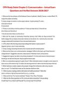 CPH Study Guide Chapter 2&colon; Communication &ndash; Actual Exam Questions and Verified Answers 2026&sol;2027 Complete Exam Material