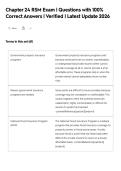 Chapter 24 RSM Exam &vert; Questions with 100&percnt;&NewLine;Correct Answers &vert; Verified &vert; Latest Update 2026