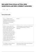 BUS 6600 FINAL EXAM ACTUAL 2026 QUESTIONS AND 100&percnt; CORRECT ANSWERS