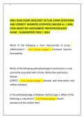 WGU D236 EXAM 2026&sol;2027 ACTUAL EXAM QUESTIONS&NewLine;AND CORRECT ANSWERS &lpar;VERIFIED&rpar; GRADED A&plus; &sol; WGU&NewLine;D236 OBJECTIVE ASSESSMENT PATHOPHYSIOLOGY&NewLine;EXAM &vert; GUARANTEED PASS &vert; WGU