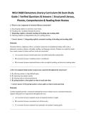 WGU D668 Elementary Literacy Curriculum OA Exam Study&NewLine;Guide 2026 &vert; Verified Questions & Answers &vert; Structured Literacy&comma;&NewLine;Phonics&comma; Comprehension & Reading Brain Review