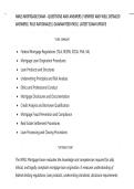 NMLS MORTGAGE EXAM &ndash; QUESTIONS AND ANSWERS &vert; VERIFIED AND WELL DETAILED&NewLine;ANSWERS &vert; PLUS RATIONALES &vert; GUARANTEED PASS &vert; LATEST EXAM UPDATE