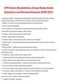 CPH Exam&colon; Biostatistics Actual Study Guide Questions and Revised Answers 2026&sol;2027
