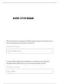 AVSC 3110 SECTION 2 QUESTIONS AND VERIFIED ANSWERS