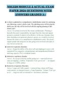 NSG520 MODULE 2 ACTUAL EXAM&NewLine;PAPER 2026 QUESTIONS WITH&NewLine;ANSWERS GRADED A&plus;