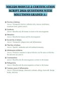 NSG520 MODULE 2 CERTIFICATION&NewLine;SCRIPT 2026 QUESTIONS WITH&NewLine;SOLUTIONS GRADED A&plus;
