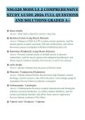 NSG520 MODULE 2 COMPREHENSIVE&NewLine;STUDY GUIDE 2026 FULL QUESTIONS&NewLine;AND SOLUTIONS GRADED A&plus;