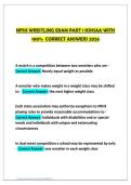 NFHS WRESTLING EXAM PART 1 KSHSAA WITH 100&percnt;  CORRECT ANSWERS 2026