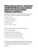 NSG530 NSG 530 EXAM 1 ADVANCED&NewLine;PATHOPHYSIOLOGY 2026 CLINICAL&NewLine;SCRIPT SOLVED QUESTIONS&NewLine;VERIFIED ANSWERS A&plus;