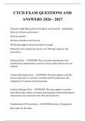 CTCD EXAM QUESTIONS AND &NewLine;ANSWERS 2026 - 2027 