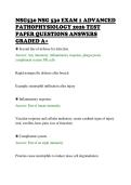 NSG530 NSG 530 EXAM 1 ADVANCED&NewLine;PATHOPHYSIOLOGY 2026 TEST&NewLine;PAPER QUESTIONS ANSWERS&NewLine;GRADED A&plus;