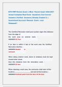 EPA RRP Review Exam &vert;&vert; Most  Recent Exam 2026-2027 &NewLine;Actual Complete Real Exam  Questions And Correct &NewLine;Answers &lpar;Verified  Answers&rpar; Already Graded A&plus; &vert; &NewLine;Guaranteed Success&excl;&excl; Newest  Exam &vert; Just               &NewLine;Released&excl;&excl;