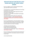 NGN HESI RN 2026 EXIT EXAM 2026-2027 LATEST &NewLine;VERSION QUESTIONS AND VERIFIED CORRECT &NewLine;ANSWERS  