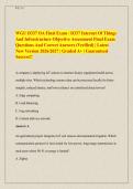 WGU D337 OA Final Exam &sol; D337 Internet Of Things&NewLine;And Infrastructure Objective Assessment Final Exam&NewLine;Questions And Correct Answers &lpar;Verified&rpar; &vert; Latest&NewLine;New Version 2026&sol;2027 &vert; Graded A&plus; &vert; Guaranteed&NewLine;Success&excl;&excl; 