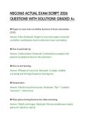 NSG3160 ACTUAL EXAM SCRIPT 2026&NewLine;QUESTIONS WITH SOLUTIONS GRADED A&plus;