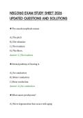 NSG3160 EXAM STUDY SHEET 2026&NewLine;UPDATED QUESTIONS AND SOLUTIONS