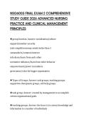 NSG6005 FINAL EXAM 2 COMPREHENSIVE&NewLine;STUDY GUIDE 2026 ADVANCED NURSING&NewLine;PRACTICE AND CLINICAL MANAGEMENT&NewLine;PRINCIPLES