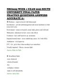 NSG6005 WEEK 1 EXAM 2026 SOUTH&NewLine;UNIVERSITY FINAL PAPER&NewLine;PRACTICE QUESTIONS ANSWERS&NewLine;ACCURATE A&plus;&NewLine;